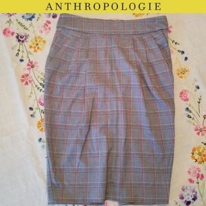 Anthropologie plaid pencil skirt